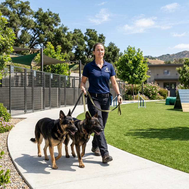 Dog boarding and training near me immersive program