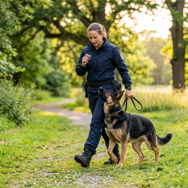 Professional dog trainer near me working on obedience commands